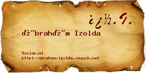 Ábrahám Izolda névjegykártya